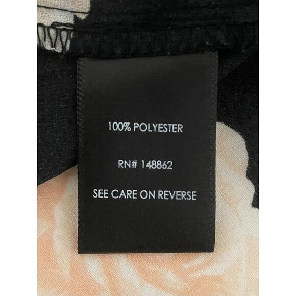 Torrid Women's Floral Peplum Tank Top - Black & Peach Roses Size 3 - Picture 5 of 9